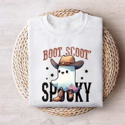Boot Scoot Spooky PNG, Western Ghost PNG - 300 DPI Design for T-Shirt