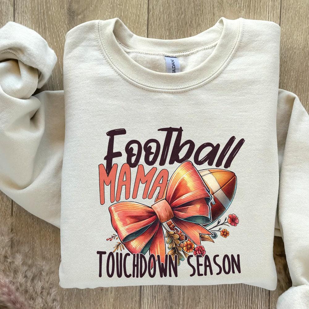 Football Mama Png, Football Bow Png - 300 DPI Design for T-Shirt