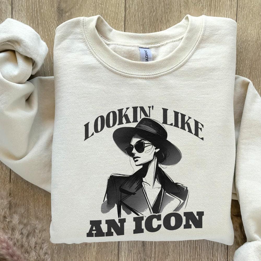 Lookin' Like an Icon Png, Fashion Icon Art - 300 DPI Design for T-Shirt