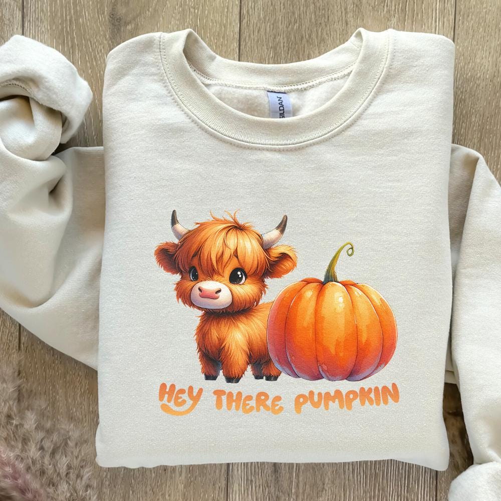Highland Cow PNG, Autumn PNG - 300 DPI Design for T-Shirt