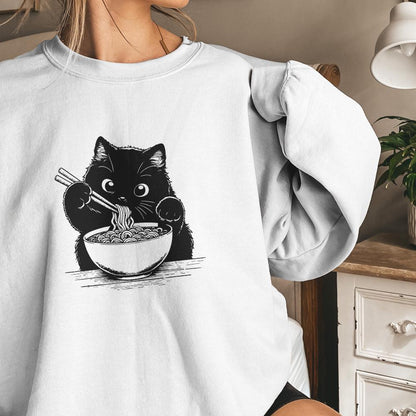 Cute Cat Png, Japanese Noodle Png - 300 DPI Design for T-Shirt