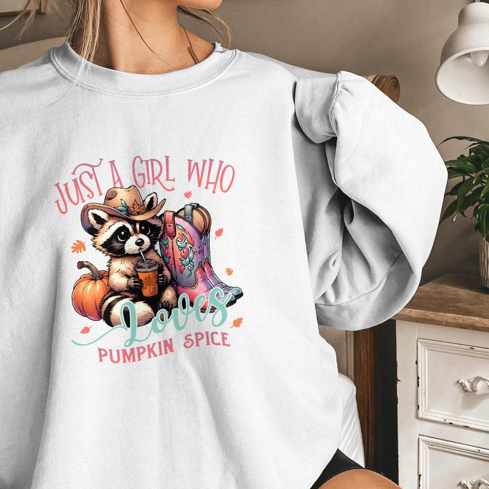 Just a Girl who Loves Pumpkin Spice PNG, Fall Themed Png - 300 DPI Design