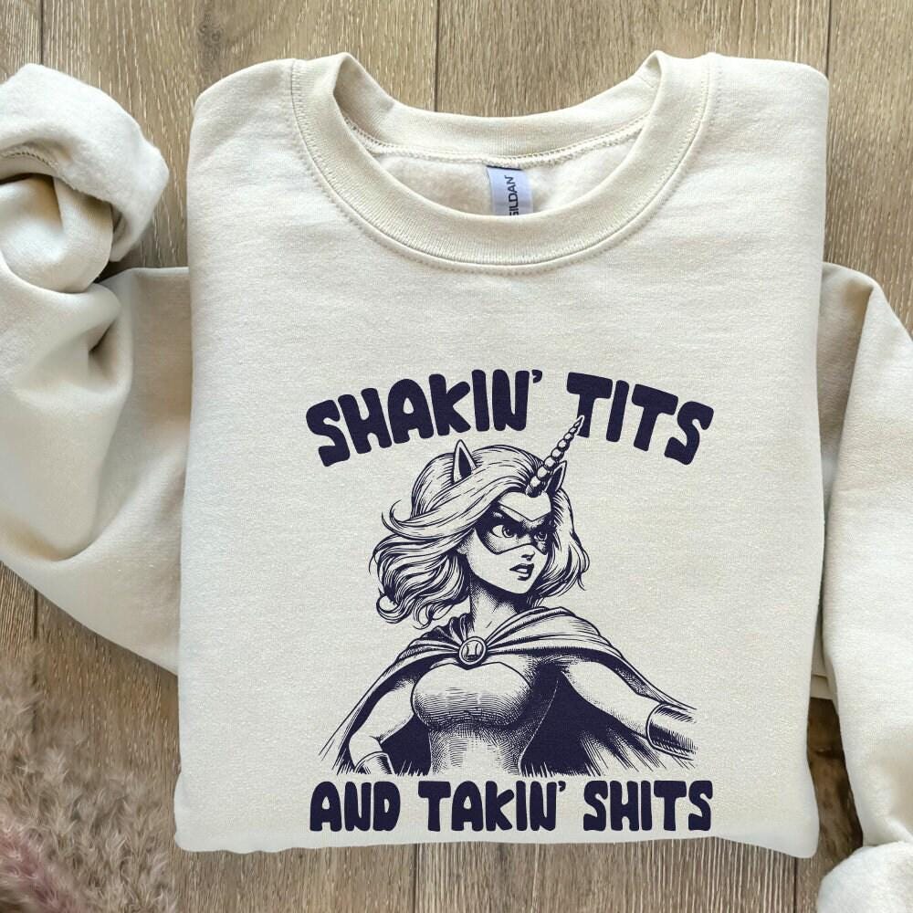 Shakin' Tits and Takin' Shits PNG, Inappropriate Shirt - 300 DPI Design