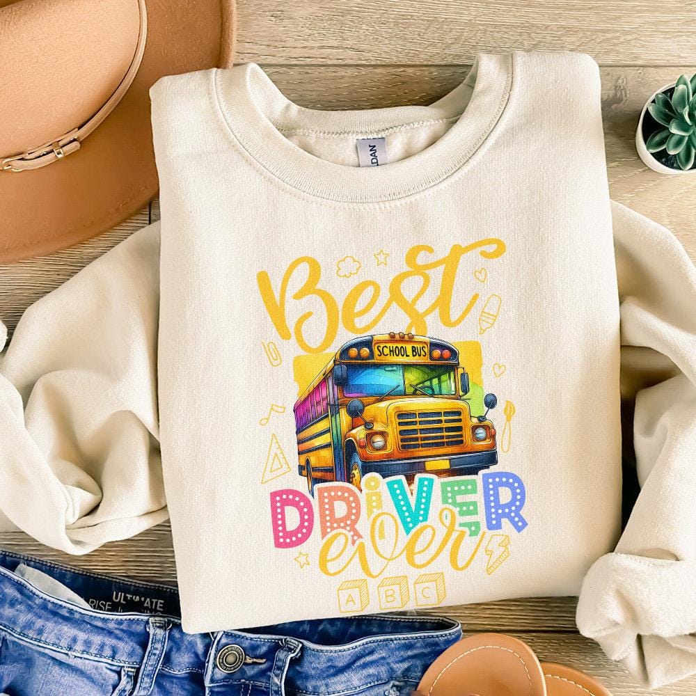 Best Bus Driver Ever Png, School Bus Png - 300 DPI Design for T-Shirt