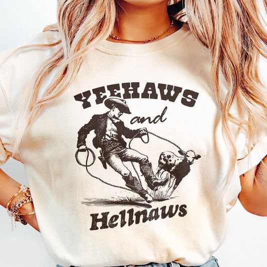 Yeehaws and Hellnaws PNG, Country png - 300 DPI Design for T-Shirt