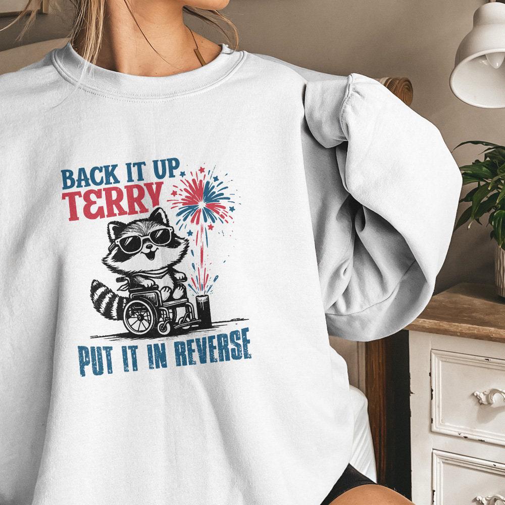 Retro 4th of July PNG, Back It Up Terry PNG - 300 DPI Design for T-Shirt