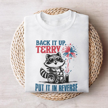 Retro 4th of July PNG, Back It Up Terry PNG - 300 DPI Design for T-Shirt