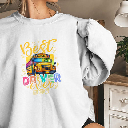 Best Bus Driver Ever Png, School Bus Png - 300 DPI Design for T-Shirt
