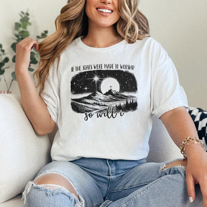 If the Stars Were Made to Worship Png, Christian Svg - 300 DPI Design for