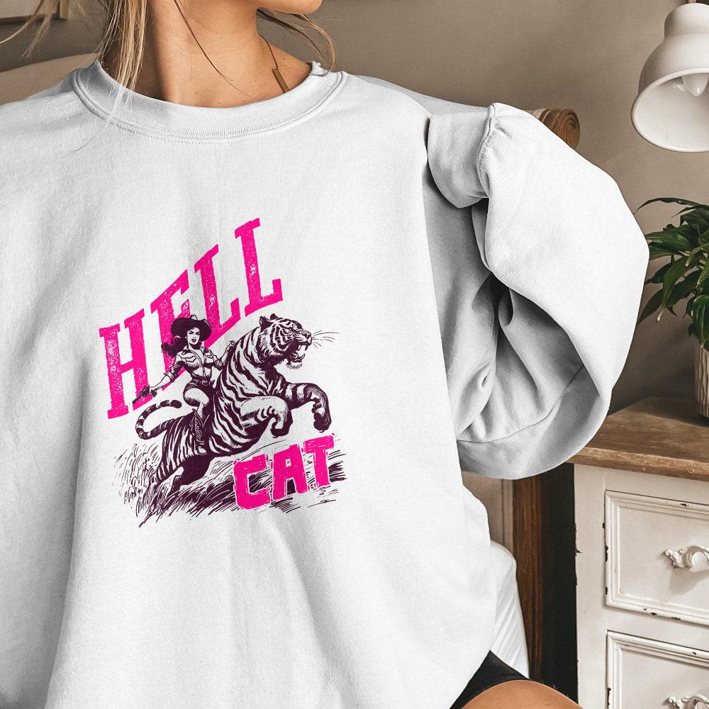 Hell Cat PNG, Cowgirl Tiger png - 300 DPI Design for T-Shirt