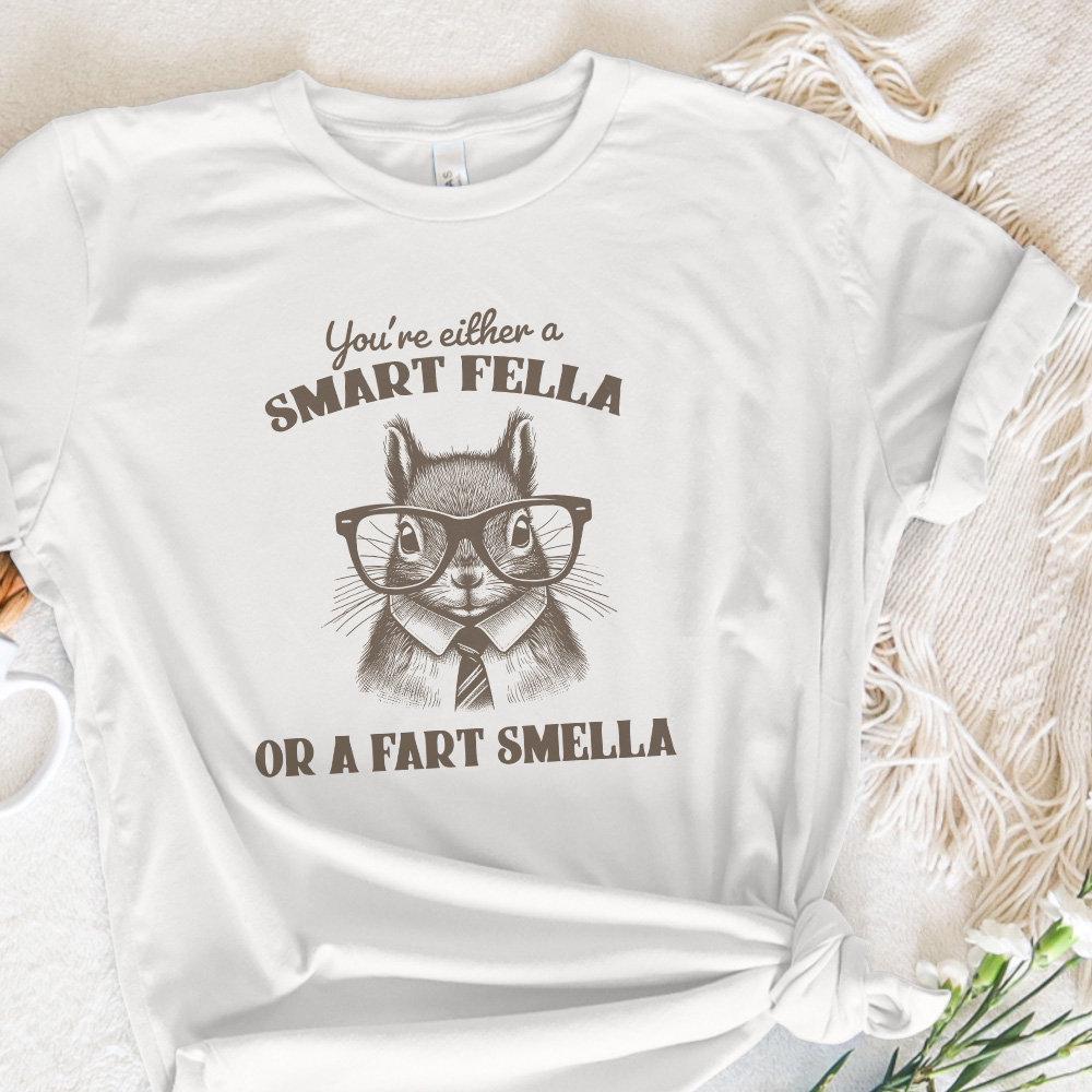 Smart Fella or Fart Smella PNG, Squirrel T-Shirt Design - 300 DPI Design