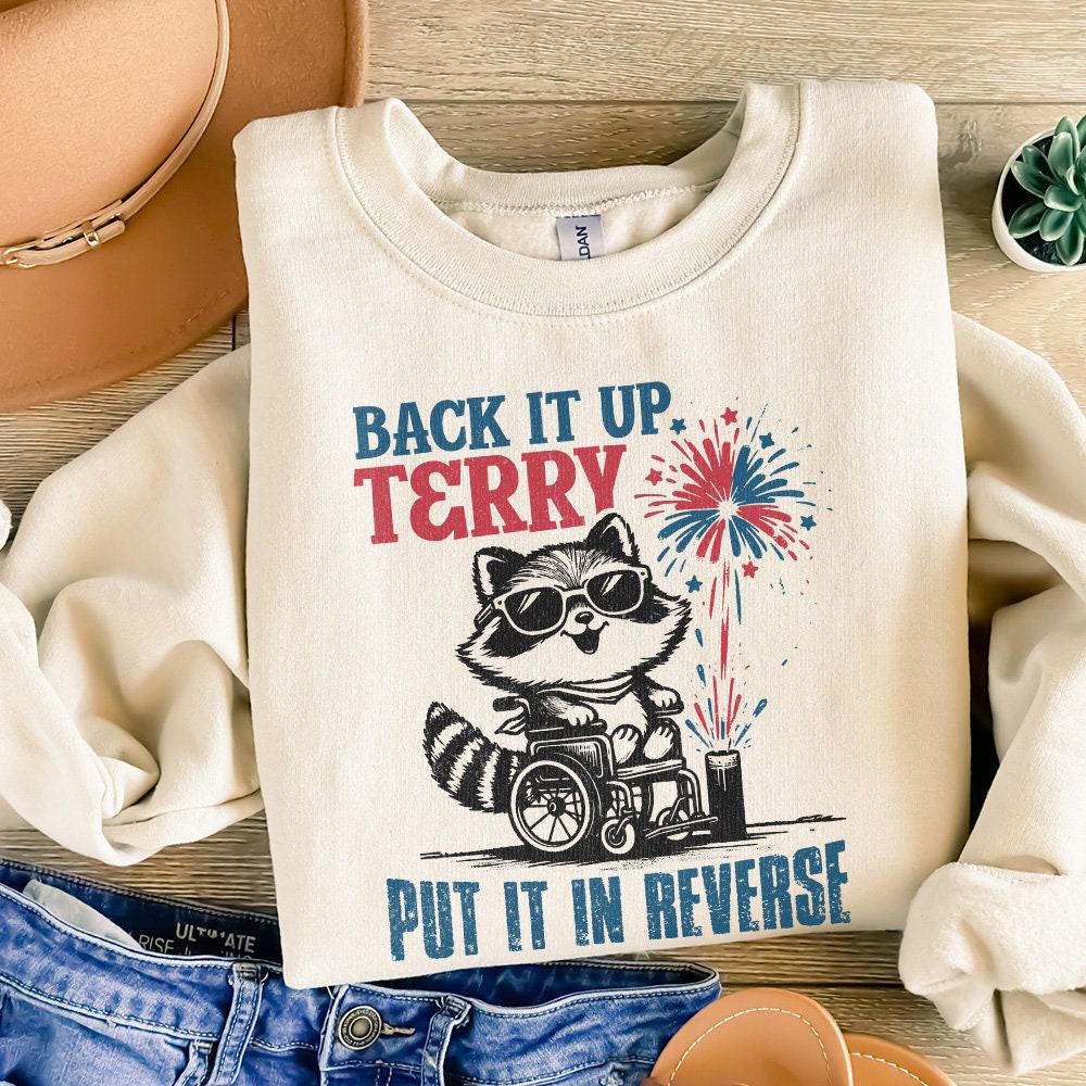 Retro 4th of July PNG, Back It Up Terry PNG - 300 DPI Design for T-Shirt