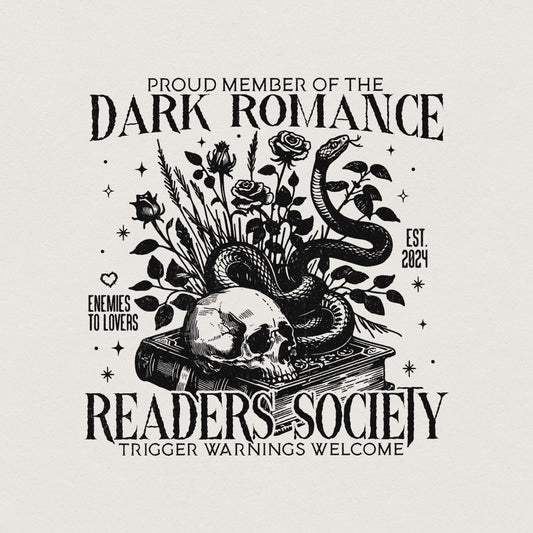 Dark Romance Readers Society PNG, Book Lover - 300 DPI Design for T-Shirt