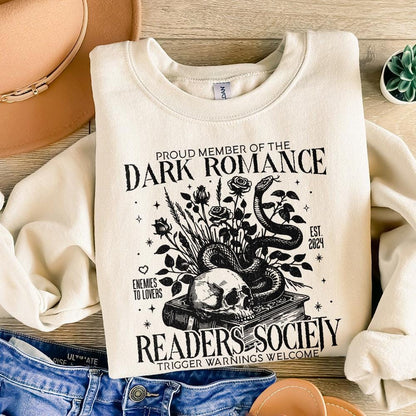 Dark Romance Readers Society PNG, Book Lover - 300 DPI Design for T-Shirt