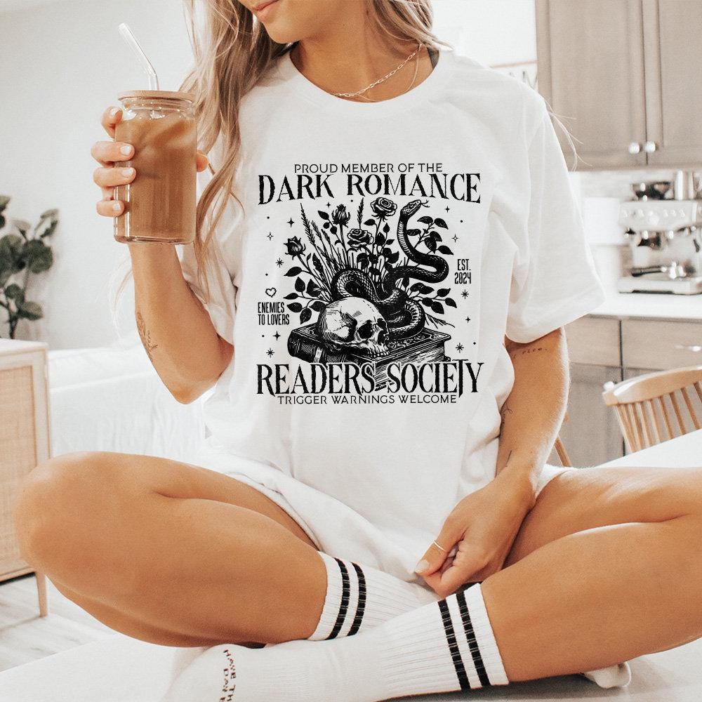 Dark Romance Readers Society PNG, Book Lover - 300 DPI Design for T-Shirt