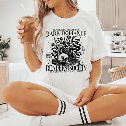 Dark Romance Readers Society PNG, Book Lover - 300 DPI Design for T-Shirt