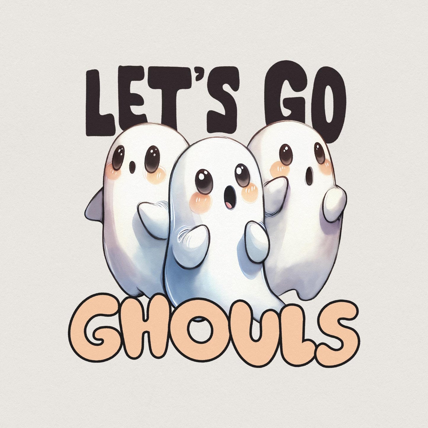 Cute Halloween png, Let's Go Ghouls png - 300 DPI Design for T-Shirt