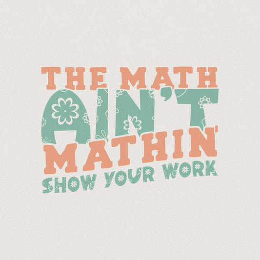 Math Teacher PNG, Cute Back to School Digital Download - 300 DPI Design