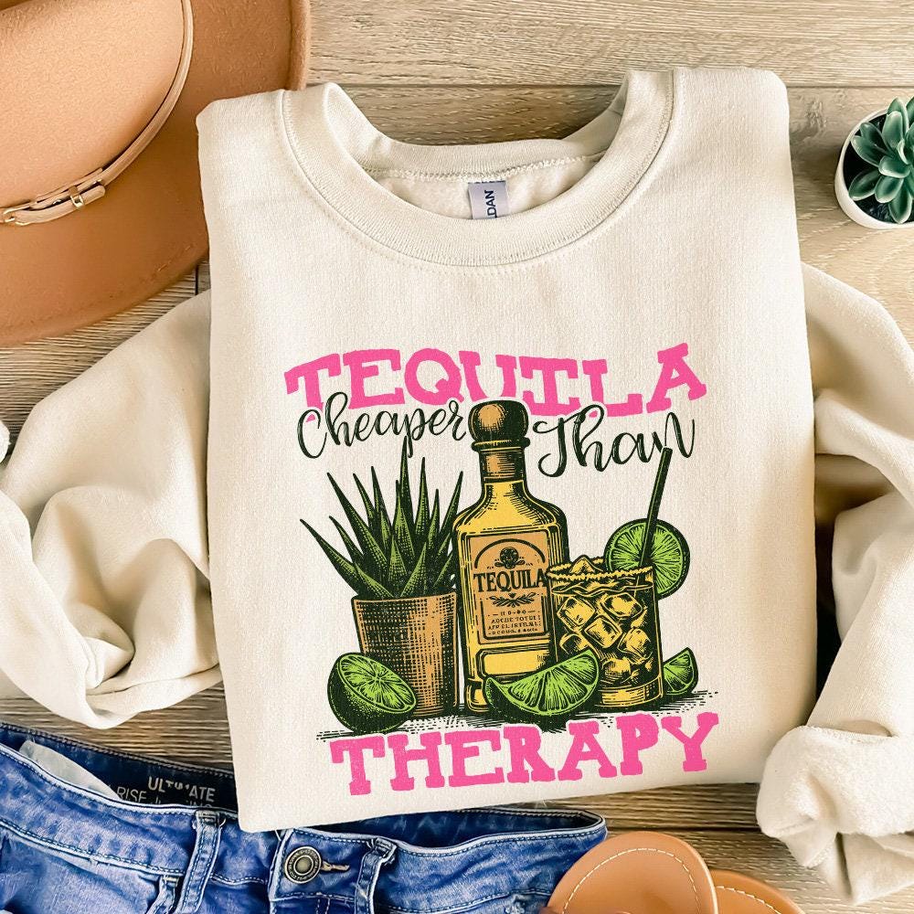Tequila Therapy PNG, Summer Tequila Sublimation - 300 DPI Design for