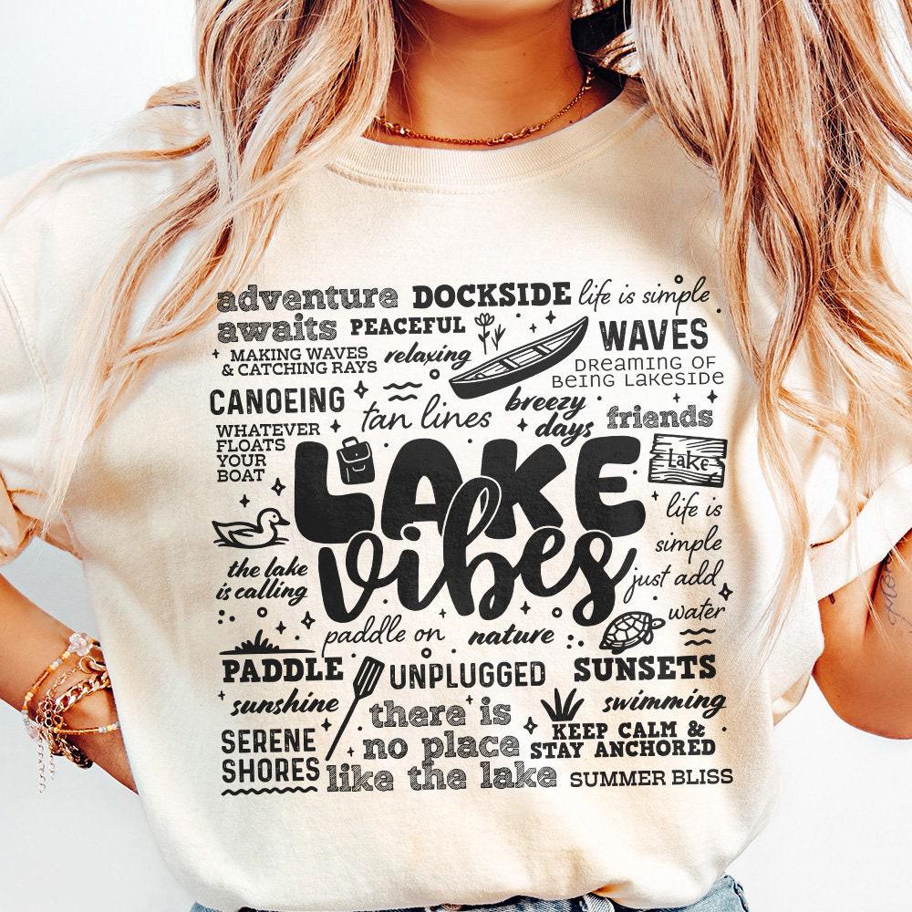 Lake Life Summer Subway Art PNG Digital Download, Summer Vibes - 300 DPI