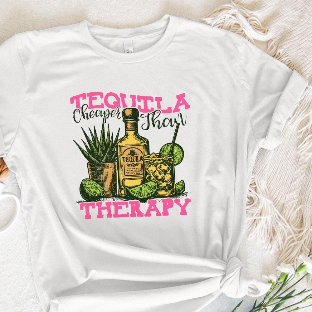 Tequila Therapy PNG, Summer Tequila Sublimation - 300 DPI Design for