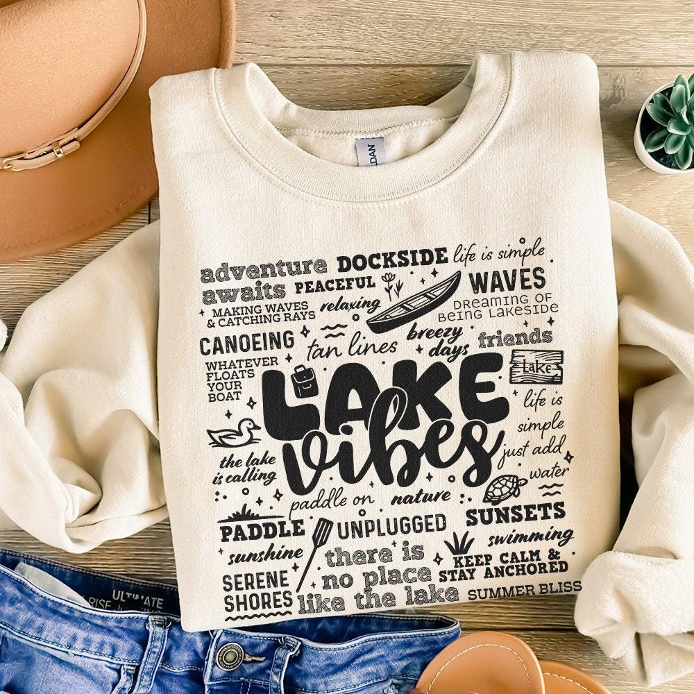 Lake Life Summer Subway Art PNG Digital Download, Summer Vibes - 300 DPI