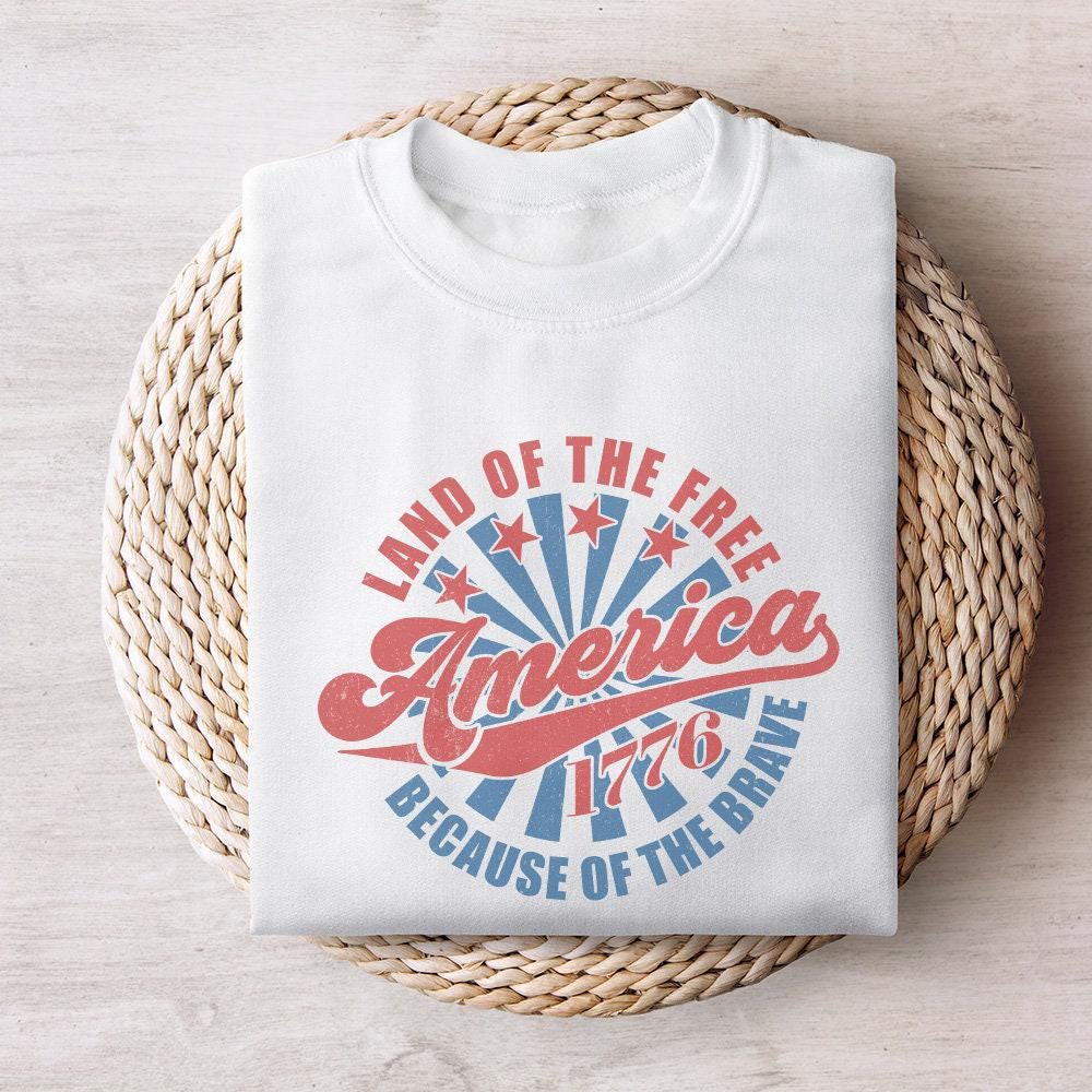 Land of the Free PNG, 4th of July America Sublimation - 300 DPI Design