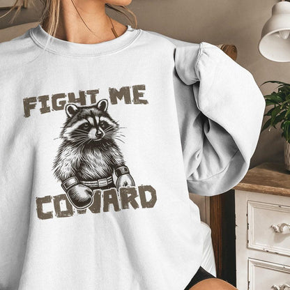 Fight Me Coward png, Funny Racoon Png - 300 DPI Design for T-Shirt