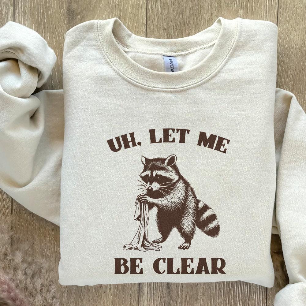 Uh Let Me Be Clear PNG, Cute Raccoon PNG - 300 DPI Design for T-Shirt