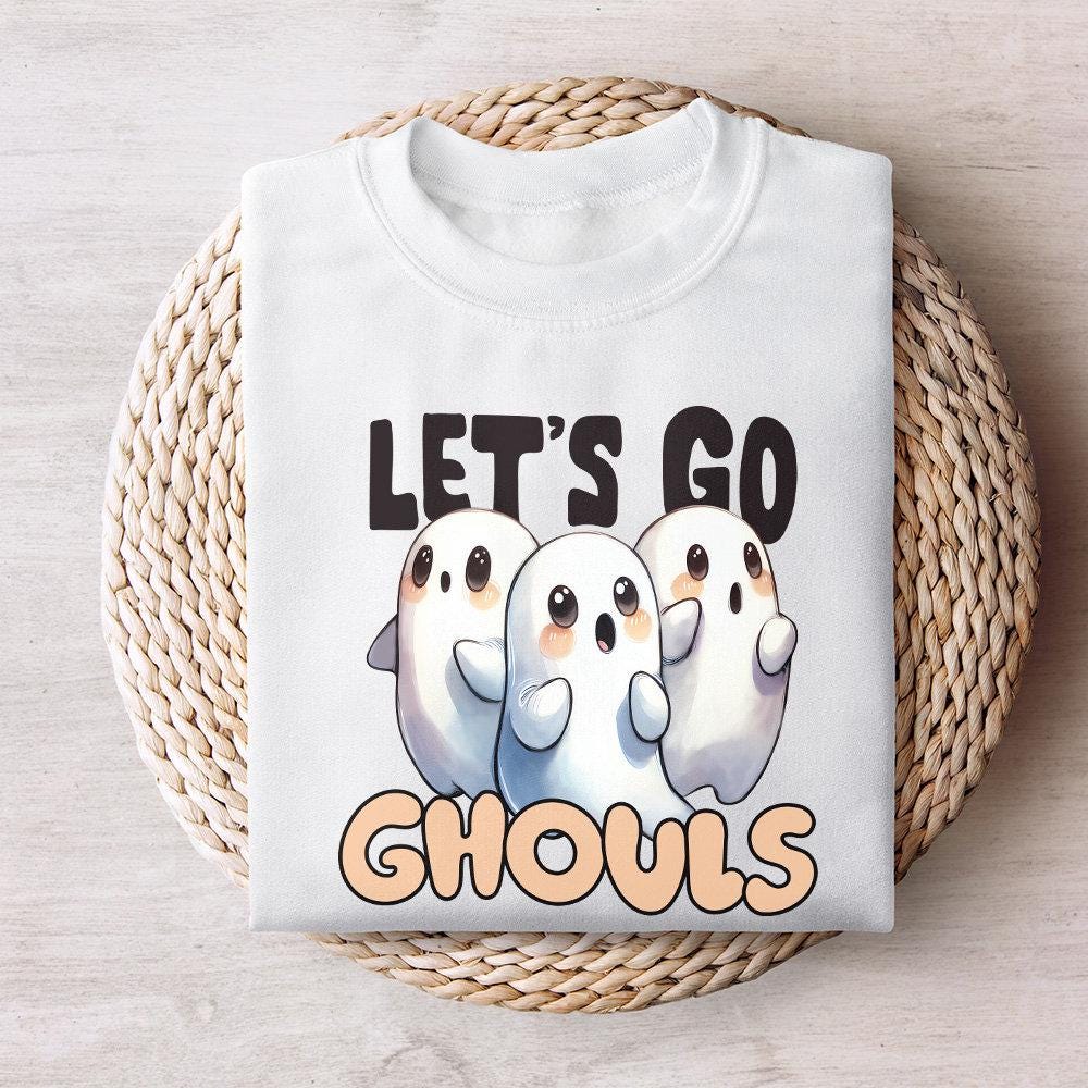 Cute Halloween png, Let's Go Ghouls png - 300 DPI Design for T-Shirt