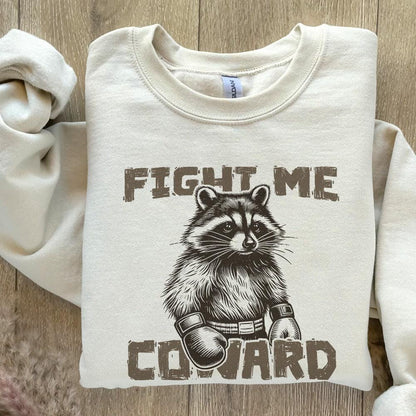 Fight Me Coward png, Funny Racoon Png - 300 DPI Design for T-Shirt