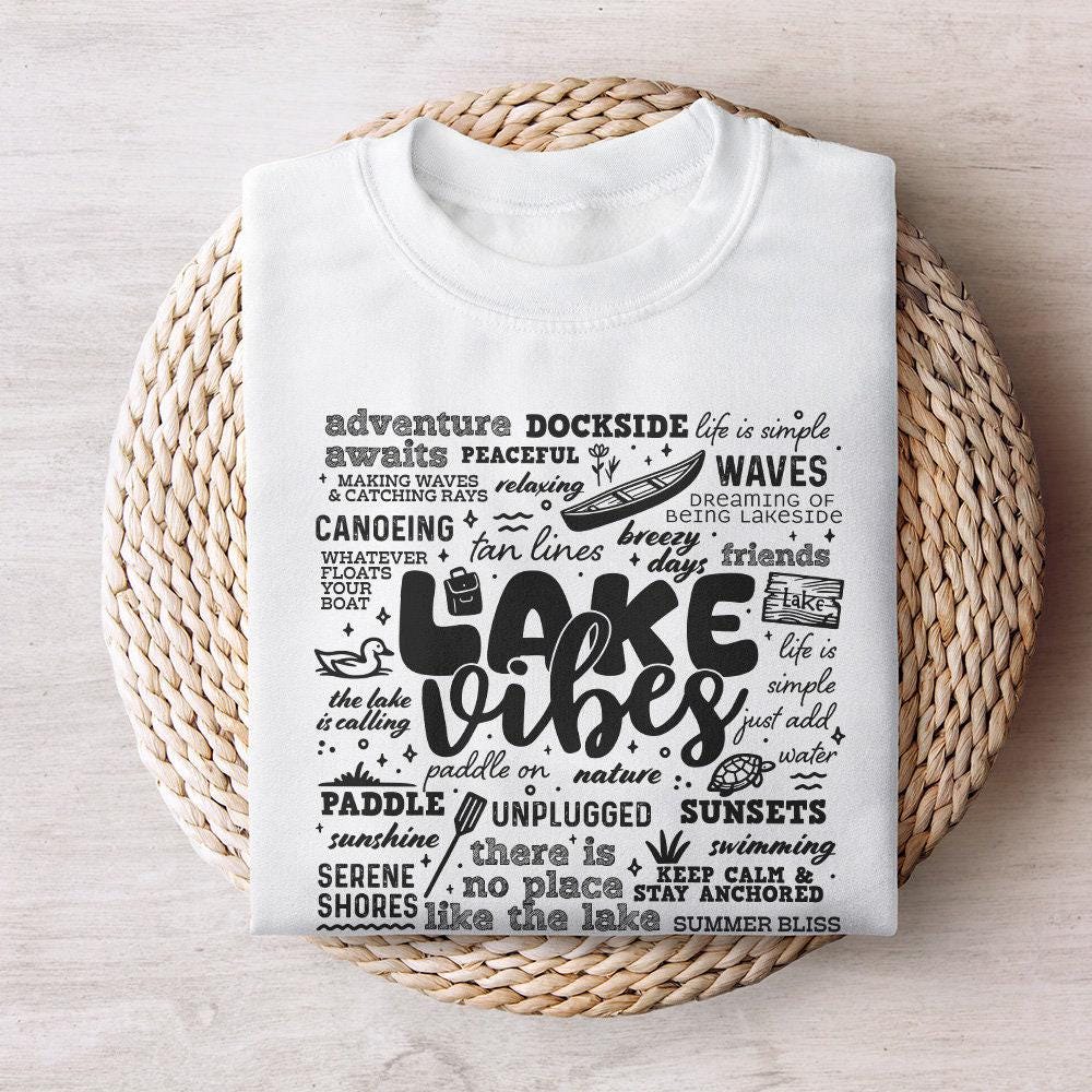 Lake Life Summer Subway Art PNG Digital Download, Summer Vibes - 300 DPI