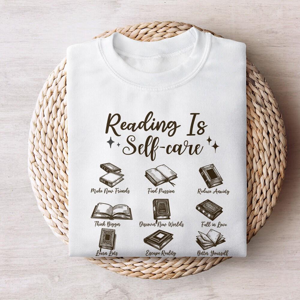 Retro Bookish PNG, Mental Health Reading - 300 DPI Design for T-Shirt