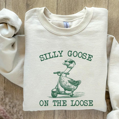 Silly Goose on the Loose PNG, Vintage Goose - 300 DPI Design for T-Shirt