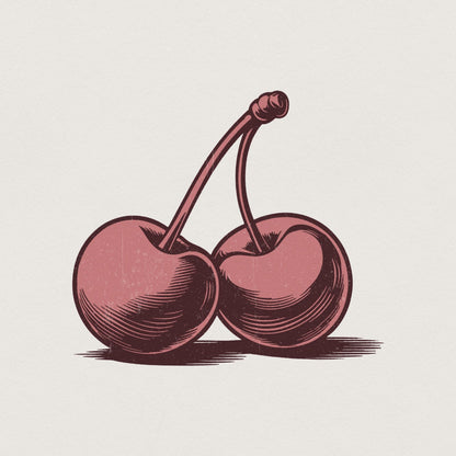 Cherry png PNG, Trendy Cherry Design - 300 DPI Design for T-Shirt