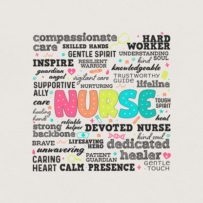 Retro Nurse Word PNG, Nurse Life Png - 300 DPI Design for T-Shirt