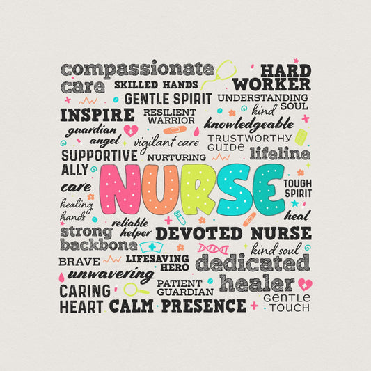 Retro Nurse Word PNG, Nurse Life Png - 300 DPI Design for T-Shirt
