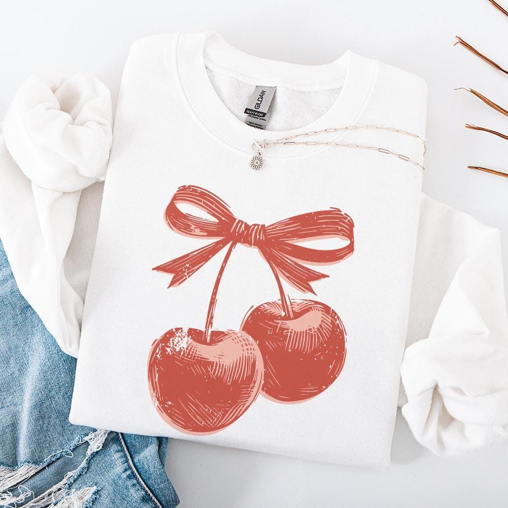 Cherry png PNG, Trendy Cherry Design - 300 DPI Design for T-Shirt