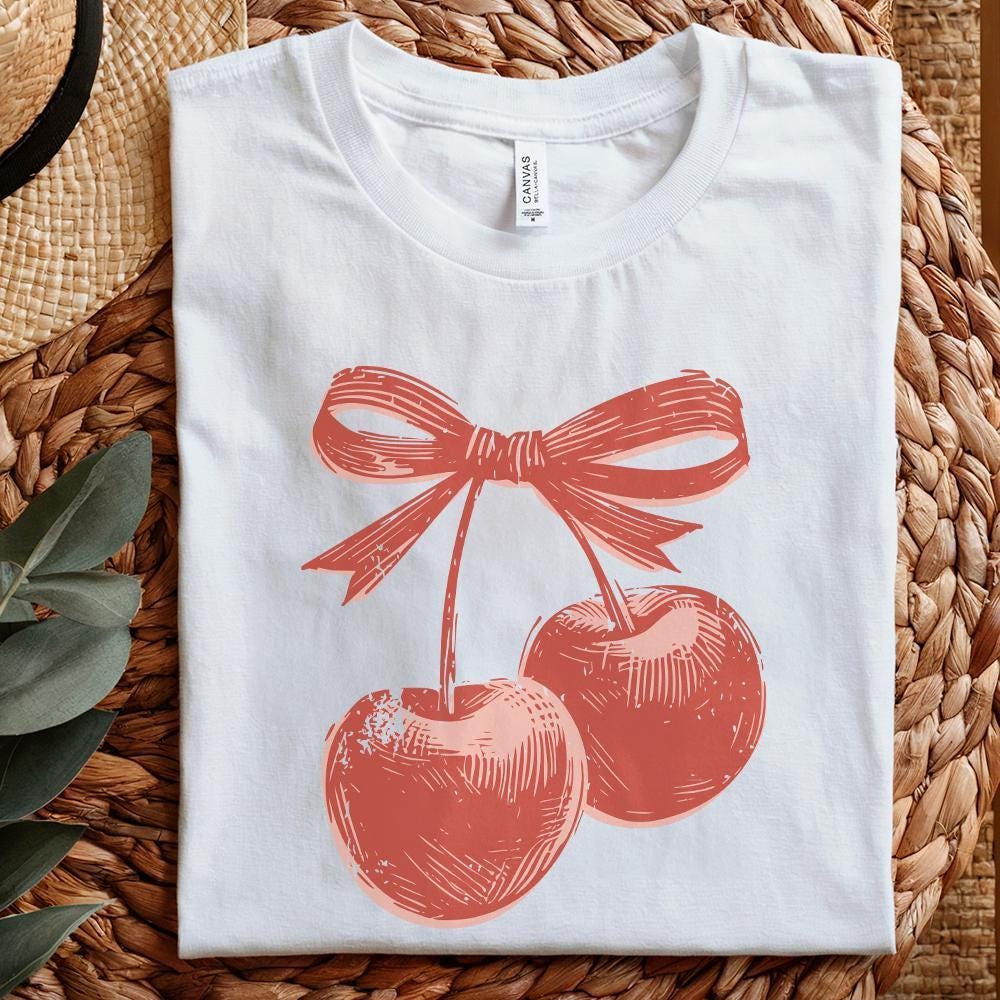 Cherry png PNG, Trendy Cherry Design - 300 DPI Design for T-Shirt