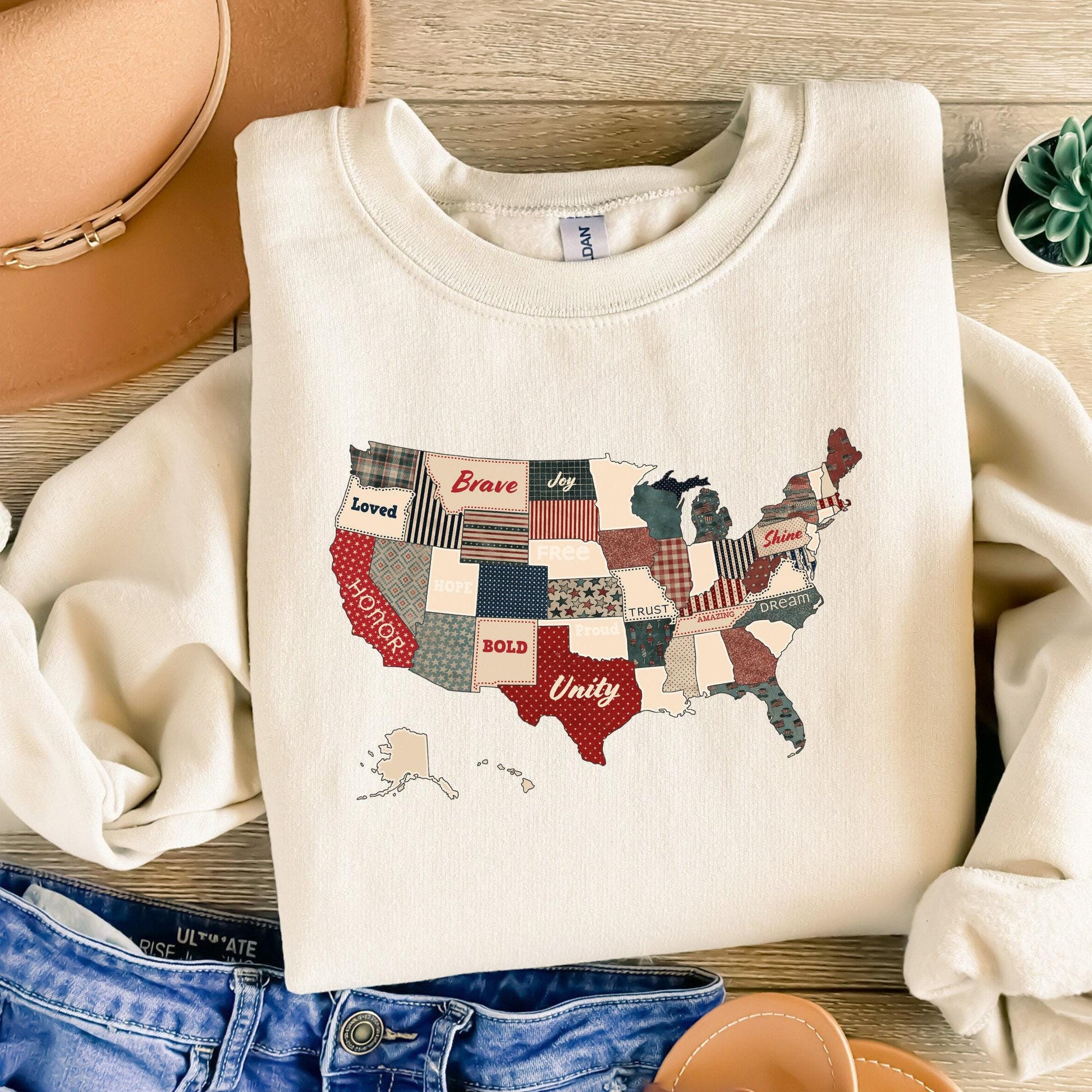 Retro America USA Map PNG, God Says You Are Bible Verse Design - 300 DPI