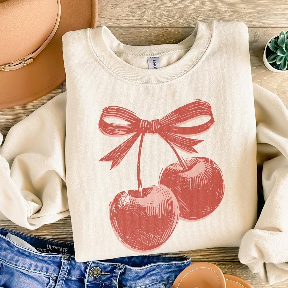 Cherry png PNG, Trendy Cherry Design - 300 DPI Design for T-Shirt