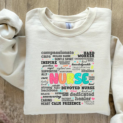 Retro Nurse Word PNG, Nurse Life Png - 300 DPI Design for T-Shirt