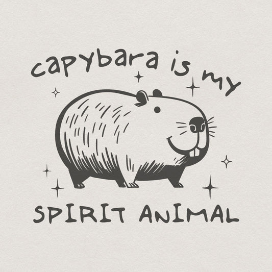 Capybara Spirit Animal PNG, Capybara Lover - 300 DPI Design for T-Shirt