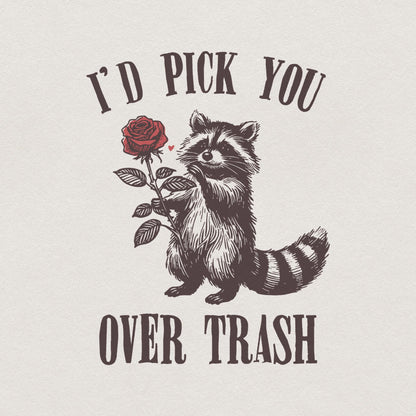 Funny Raccoon Valentines PNG Alt 2, Sarcastic Valentines - 300 DPI Design