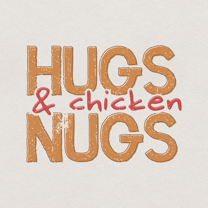 Hugs and Chicken Nugs PNG Digital Download, Commercial Use - 300 DPI