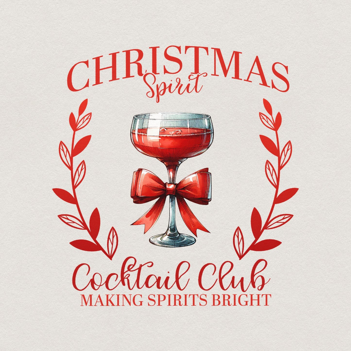 Christmas Spirit png, Retro Christmas png - 300 DPI Design for T-Shirt