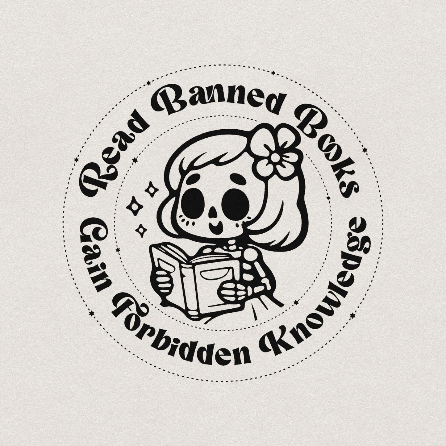 Read Banned Books High Resolution PNG Digital Design Retro Groovy Text,