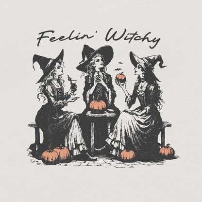 Retro Witch PNG Alt 2, Halloween Design - 300 DPI Design for T-Shirt