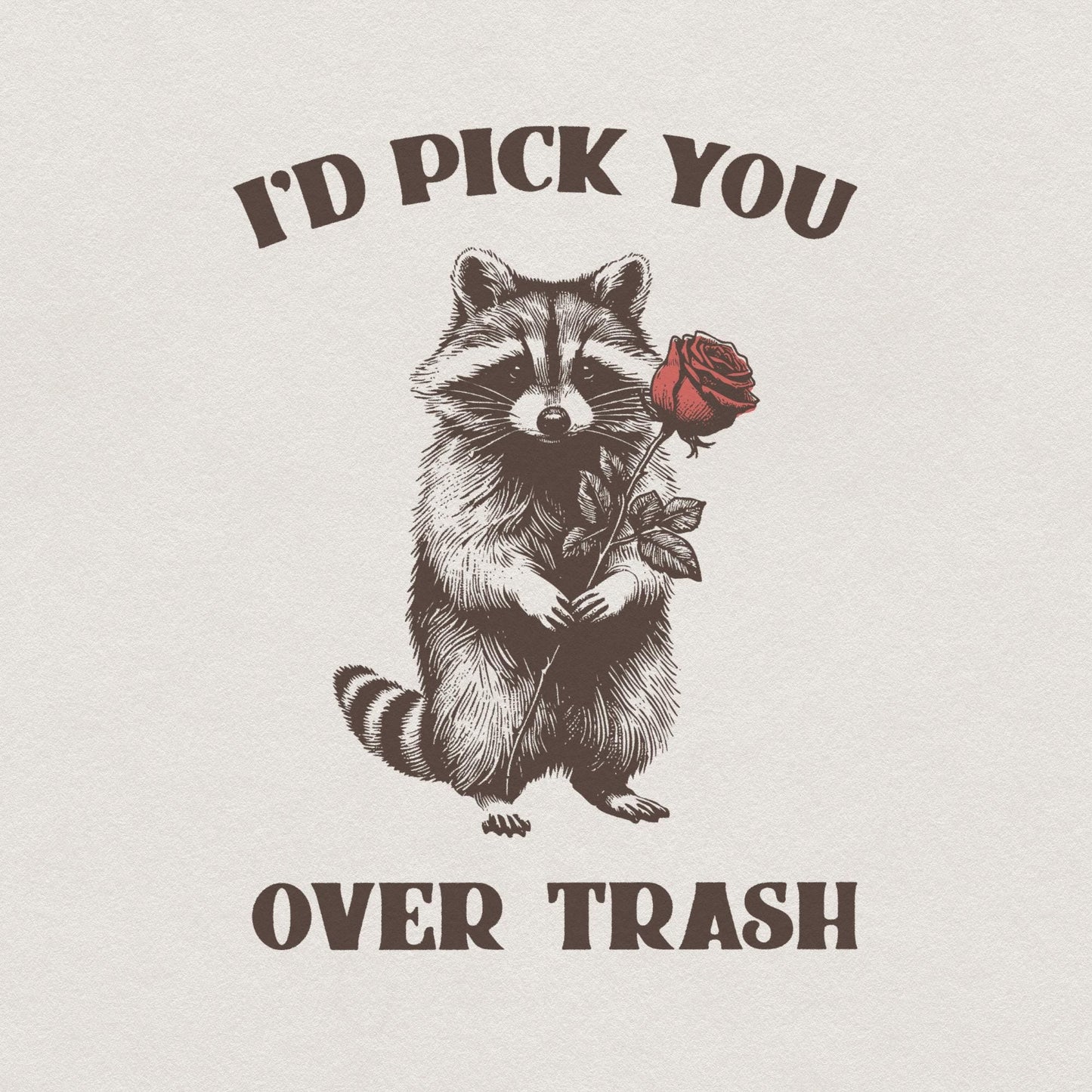 Funny Raccoon Valentines PNG, Sarcastic Valentines - 300 DPI Design for