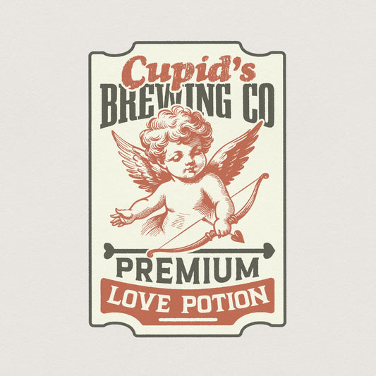 Cupid PNG, Retro Valentine Design - 300 DPI Design for T-Shirt